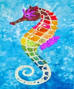 Colorful Seahorse Art Paint By Numbers