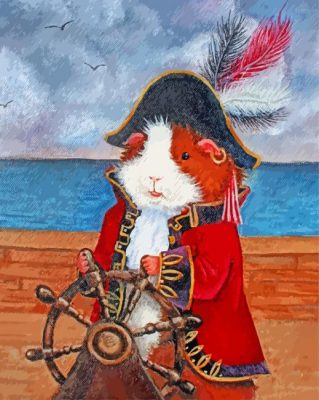 Guinea Pig Pirate Paint By Number