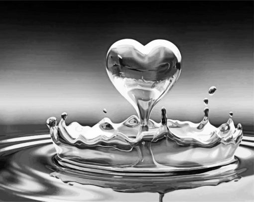 Heart Water Drop Paint By Number