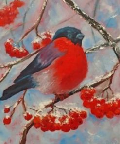 Lonely Bullfinch Paint By Numbers