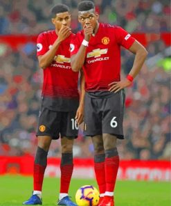 Marcus Rashford And Paul Pogba Paint By Numbers