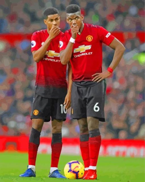 Marcus Rashford And Paul Pogba Paint By Numbers