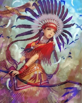 native-american-girl-paint-by-numbers