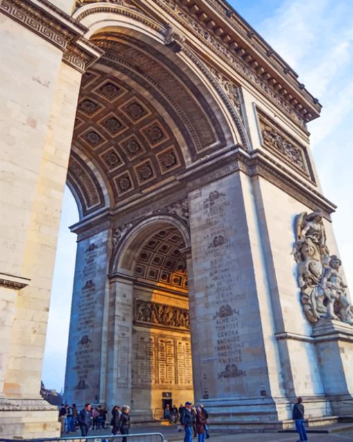 Paris Arc De Triomphe Paint By Number