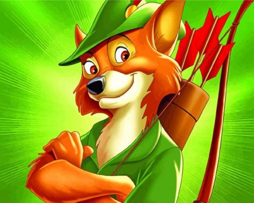 Robbin Hood Cartoon Disney Paint by number