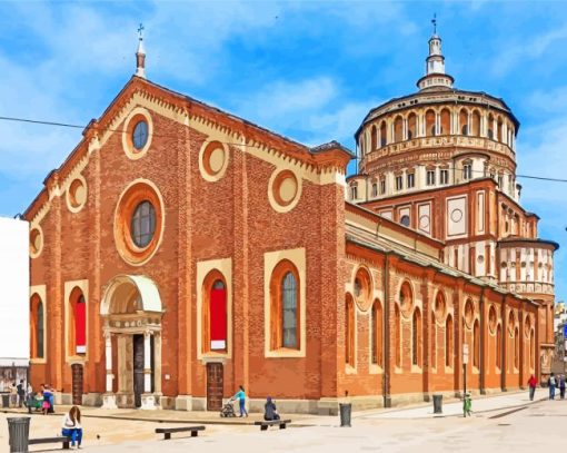 santa-maria-delle-grazie-milan-paint-by-number