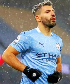 Sergio Aguero Man City Paint By Number