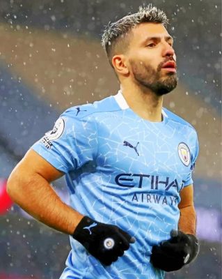 Sergio Aguero Man City Paint By Number