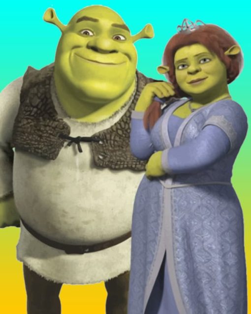 Shrek And Fiona Paint By Numbers