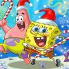 Spongbob And Patrick Christmas Paint By Number