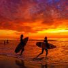 Surfers In The Beach Paint By Number