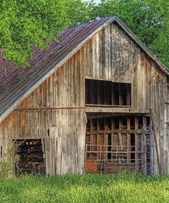 The Old Barn In Denton Texas Paint By Number