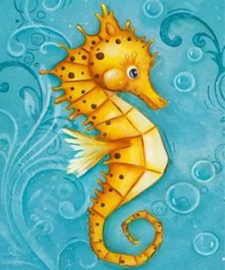 Yellow Seahorse Paint By Number