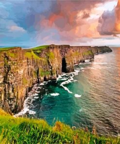 Cliffs of Moher Sea Ireland paint by numbers