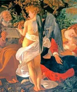 Rest on the Flight into Egypt by Caravaggio paint by number