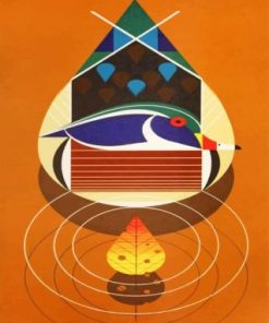 Abstract Art Charley Harper paint by numbers