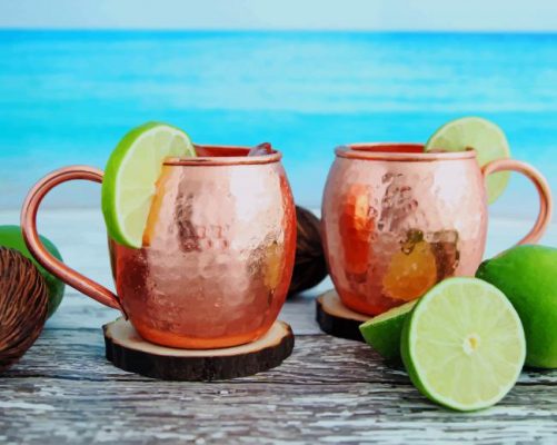 Moscow Mule Cocktails paint by numbers