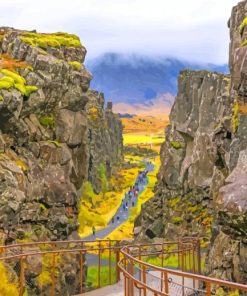 iceland Thingvellir National Park paint by number