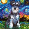 Schnauzer Starry Night Paint By Number