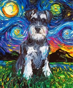 Schnauzer Starry Night Paint By Number