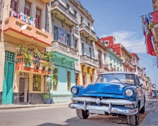 Cuba Havana Streets paint by numbers