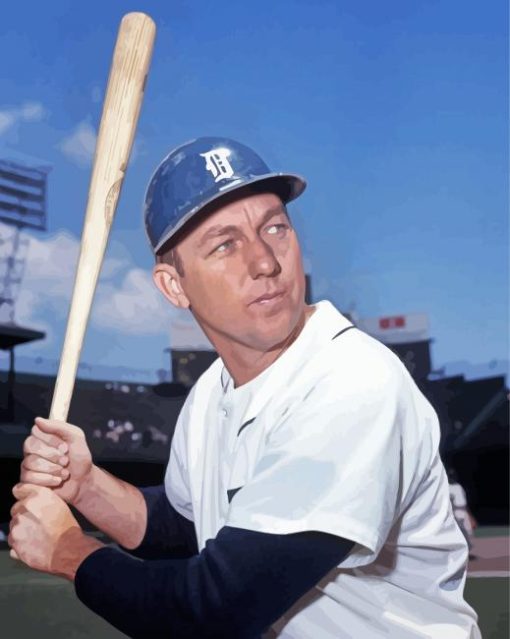 Al Kaline Mr Tiger paint by number