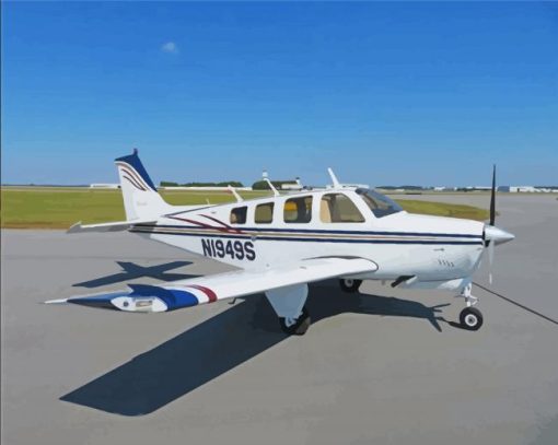 Beechcraft Bonanza paint by number