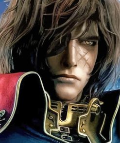 Captain Harlock Face Paint by number