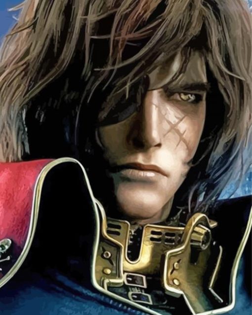 Captain Harlock Face Paint by number