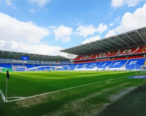 Cardiff City Stadium paint by number