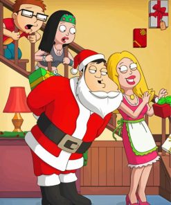 Christmas American Dad Paint by number