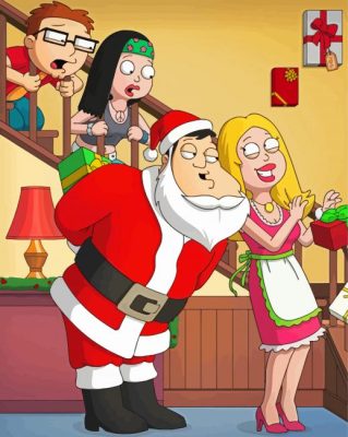 Christmas American Dad Paint by number