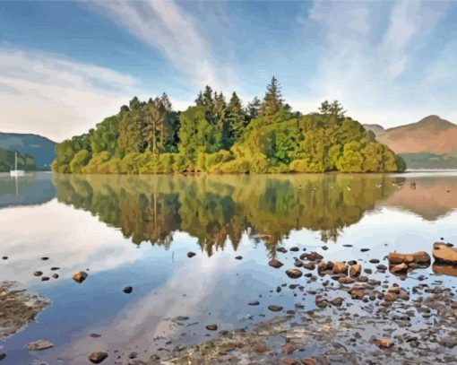 Derwentwater England paint by number