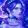 Fantasy Mystical Girl With Crown paint by number