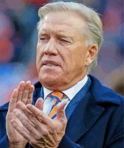 Former Footballer John Elway paint by number