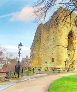 Knaresborough Castle England paint by number