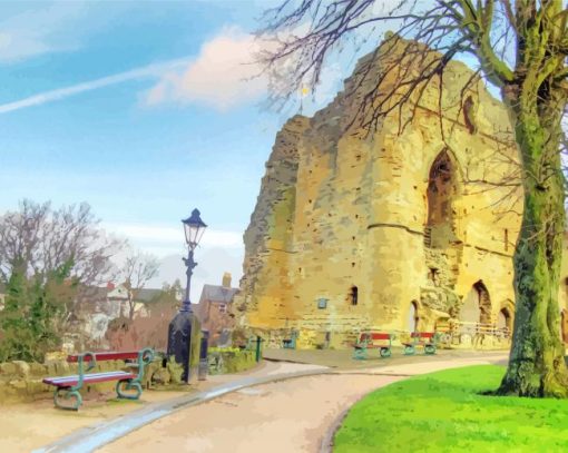 Knaresborough Castle England paint by number