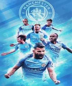 Manchester City Players Poster paint by number