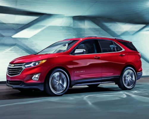 Red Chevrolet Equinox Paint by number