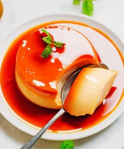 Tasty Caramel Flan Paint by number