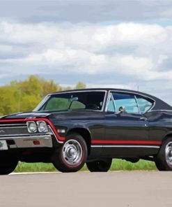 Black 68 Chevelle paint by number