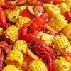 Crab Boil With Corn paint by number