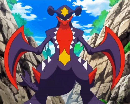 Garchomp Dragon paint by number