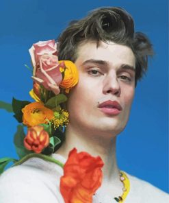 Nicholas Galitzine With Flowers Paint by number