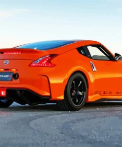 Orange Nissan 370 Z paint by number