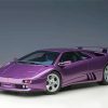 Purple Lamborghini Diablo paint by number