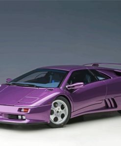 Purple Lamborghini Diablo paint by number