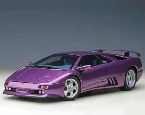 Purple Lamborghini Diablo paint by number