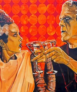 The Bride Of Frankenstein Horror Movie paint by number