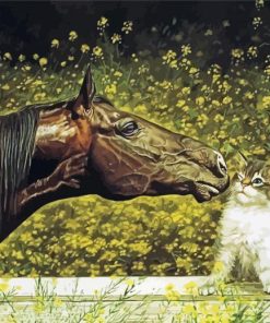 Abstract Horse And Cat Animals paint by number